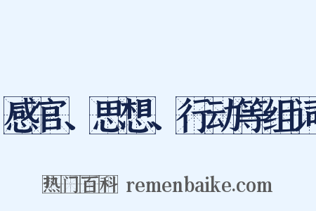 感官、思想、行动等组词是什么意思的图片